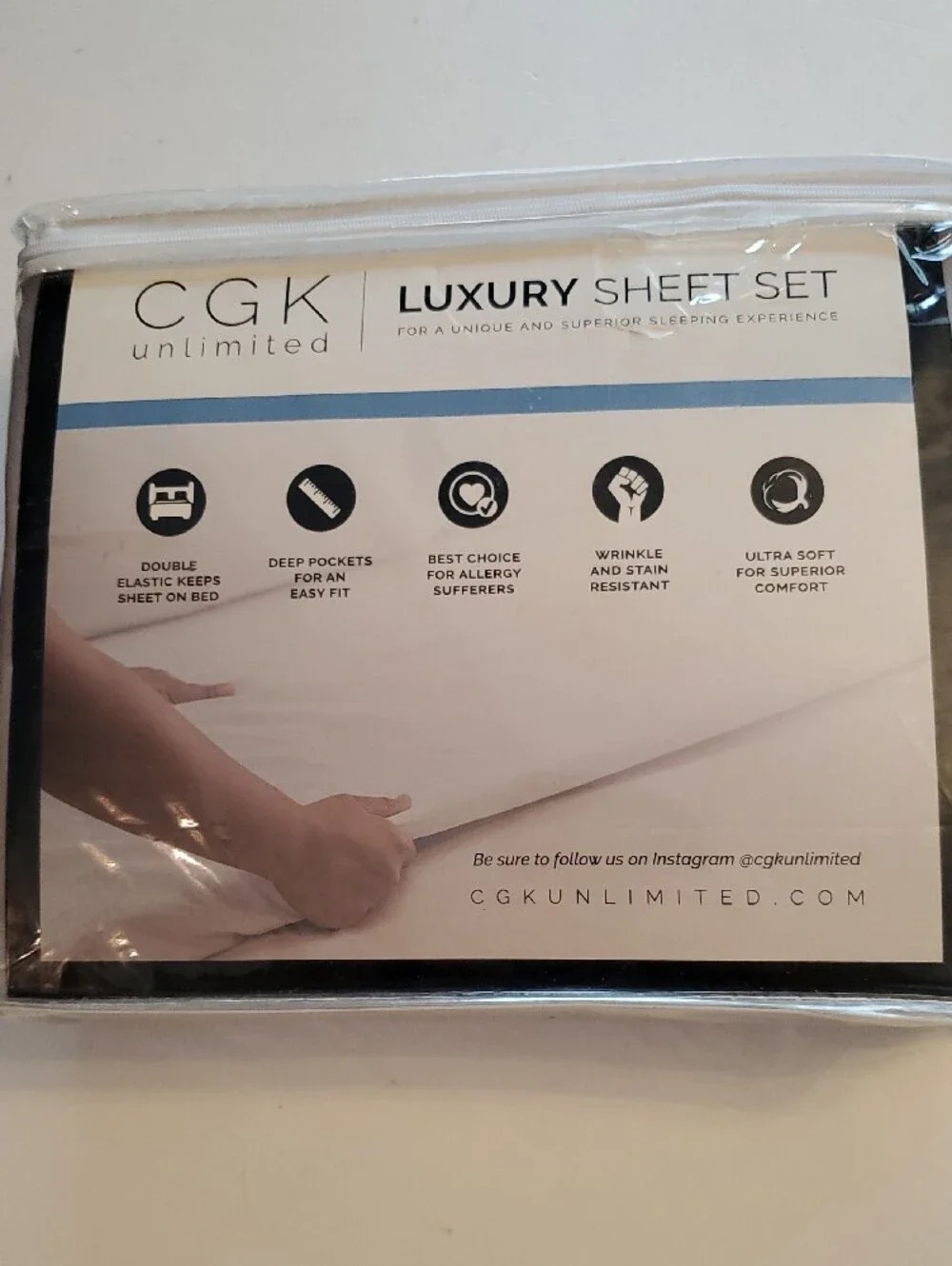 CGK Luxury Sheet Set - Light Grey QUEEN  New.